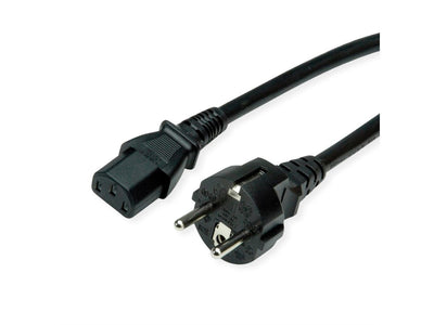 Roline Cable Power IEC Connector Female & CEE7 7-CONECTOR Male Recto Black 3M — image 1