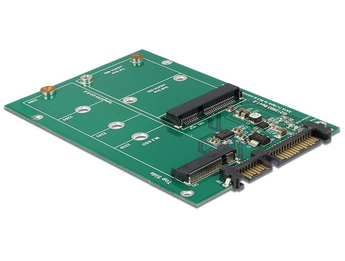 Convertidor SATA 22 Pin 1 X M.2 + 1 X Msata