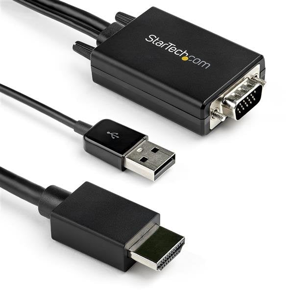 StarTech.com Cable 2M Adapter VGA a HDMI - Alimentado USB - 1080P