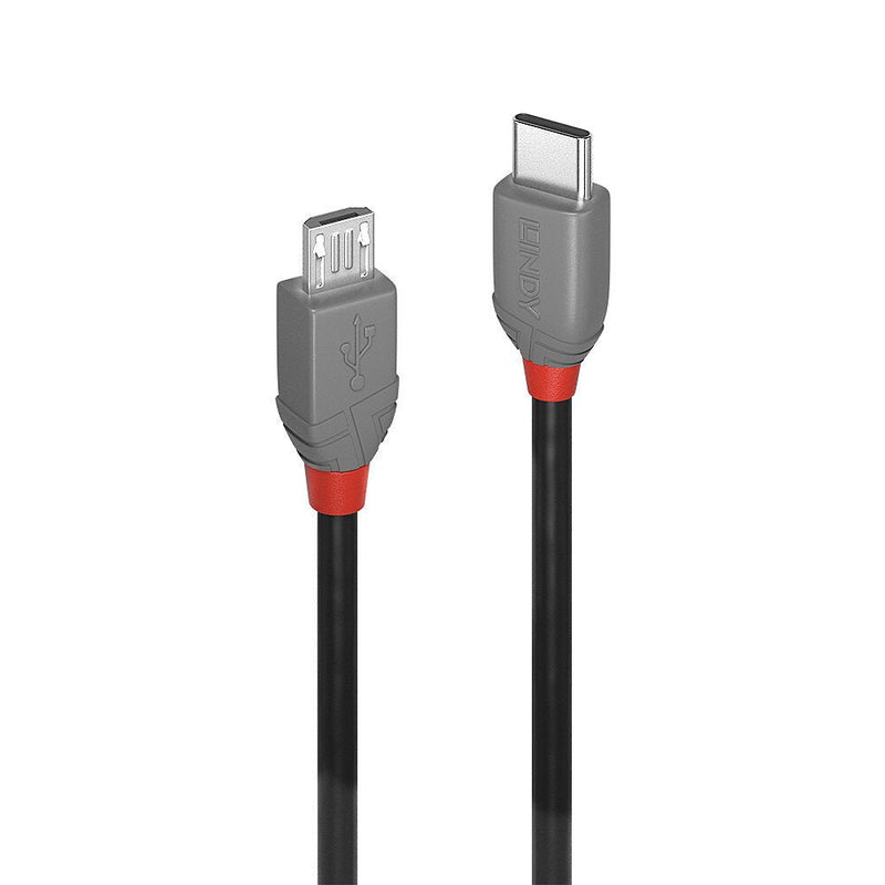Lindy 36893 USB Cable USB 2.0 3M USB C Micro-usb B Black