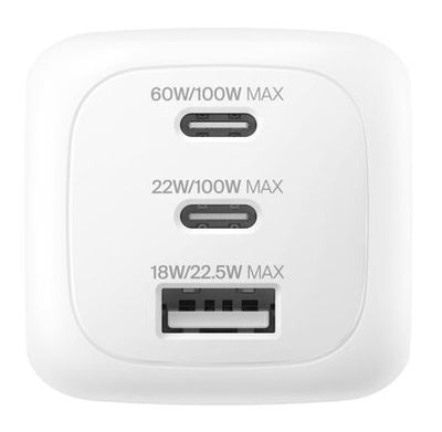 Belkin Charger USB-C Boost Charge 100W (2 X USB-C/1 X a) WCH016HQWH — image 1