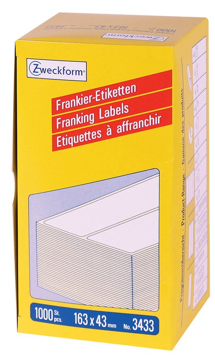 Avery Zweckform Frankieretiketten 163,0 X 43,0MM
