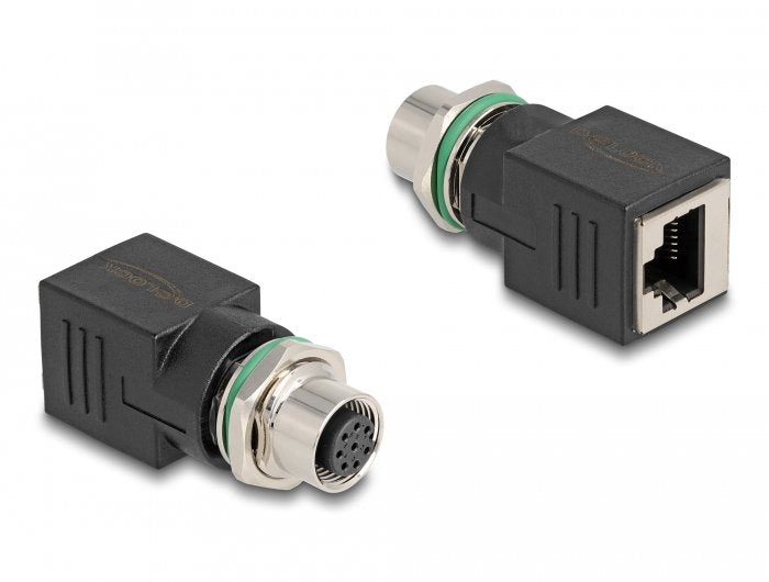 Delock M12 Adapter A-kodiert 8 Pin Female a RJ45