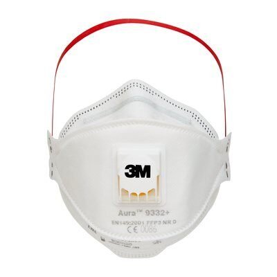 3M Aura Comfort Cool Flow Pack 5 Mascarillas Particulas FFP3 - Desechable - With Valve - Altos Niveles