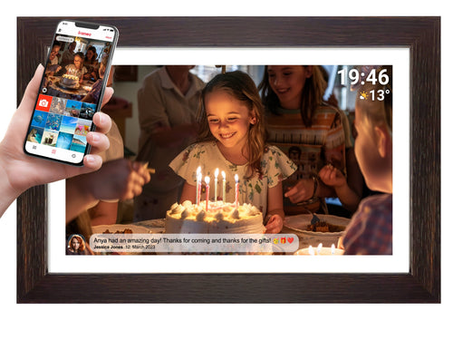 Denver PFF-1543DW Frame Fotográfico Digital Brown 39,6CM (15.6) Screen Touchscreen Wi-Fi — image 1