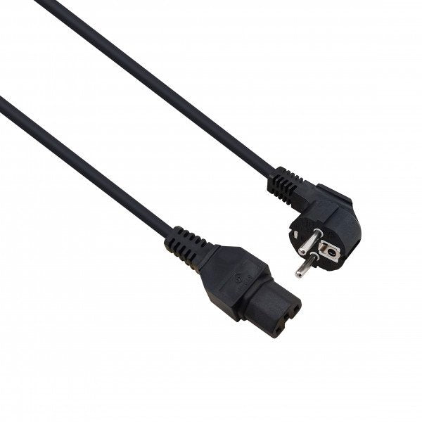 Helos Cable Power 90° - C15, Black 3.0M