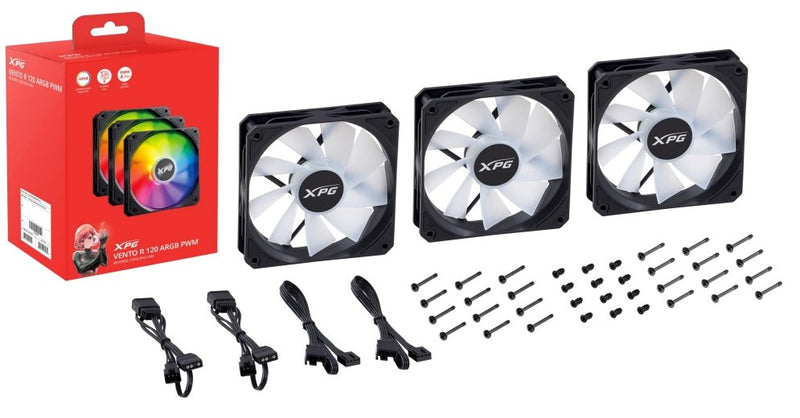 Fan PC Xpg Ventor 120MM Black RGB X3
