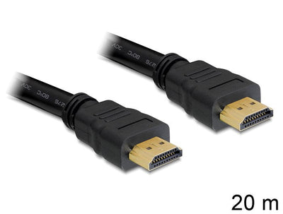 Delock HDMI Cable HDMI Type a Standard 20M Black — image 1