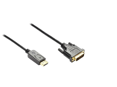 Goodconnections Cable Connection DisplayPort An DVI-d 24 + 1 Connector Male Full Hd, Chapado Oro Contactos, Cu — image 1