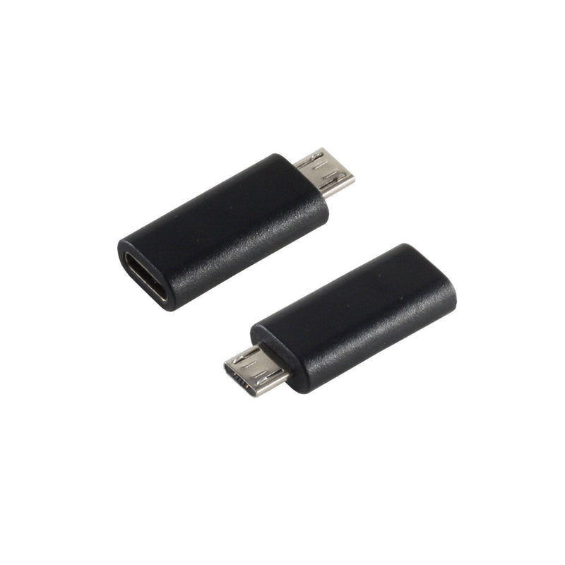 S-conn 14-05019 Cambiador Género USB Cable 2.0 Microb USB 3.1 C Black