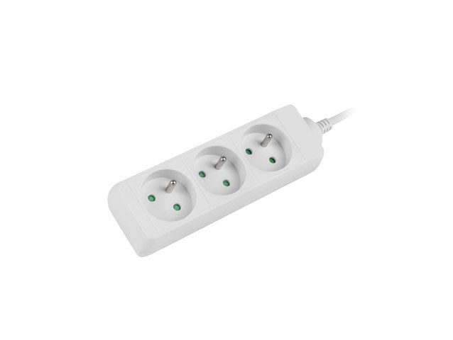 Lanberg PS0-03E-0150-W Base Múltiple 1,5M 3 Salidas AC Indoor White