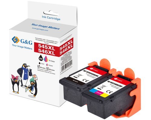 G&g Xl-patronen 2ER Set Compatible With Canon 546XL/545XL