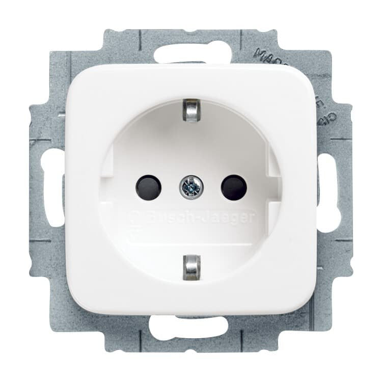 Busch Jaeger Reflex Si - Socket Power Safety + - Up White Alpino*