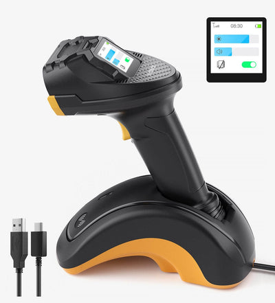 Inateck Scanner Codes Barcodes Pro 8 Black Kit Wireless 1D 2D M Disp — image 1