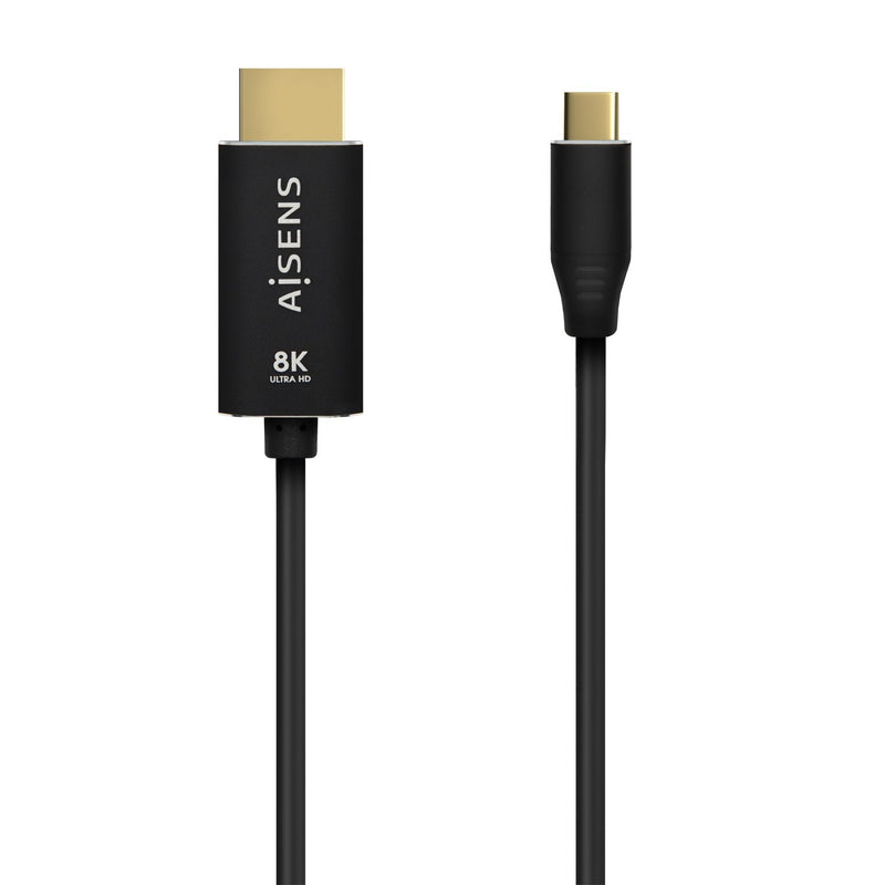 Aisens Cable Aluminium USB-C a HDMI 2.1 8K@60HZ - USB-C/M-hdmi/M - 1M - Black
