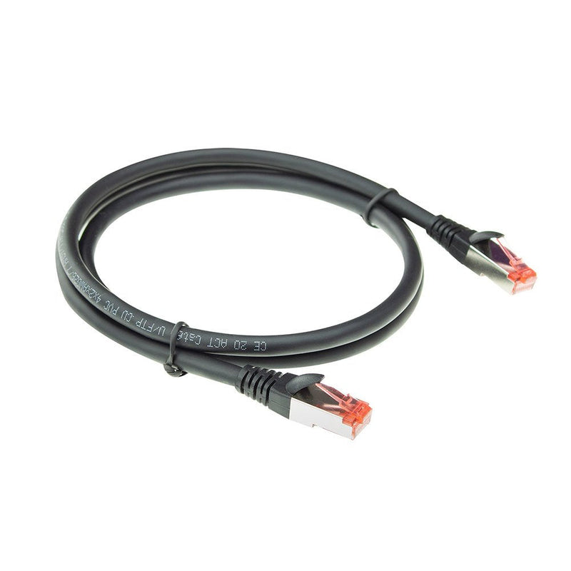 Black 7 Meter CAT.6A U FTP Pvc High Flexibility Tangle-free Patch Cable Snagless With RJ45 Connectors