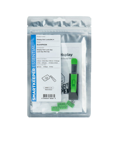 Smartkeeper Mini DisplayPort Blocker Green 4 Units + Key — image 1