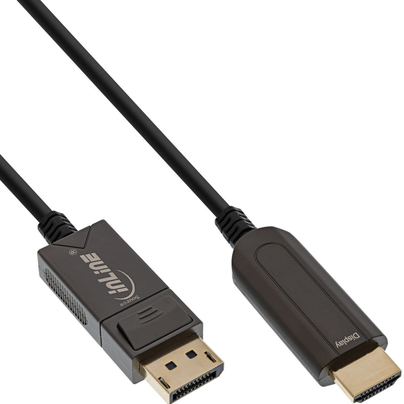 Inline Cable DisplayPort a HDMI Aoc, 4K/60HZ, Black 50M