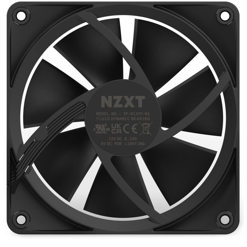 Nzxt Fan F120 RGB Single 120X120X26, RF-R12SF-B1