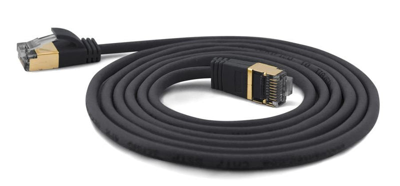 Wantecwire Sstp, Cable Connection CAT.7 Slim And Round Connector CAT.6A, D 4MM, Black Length 15,00M