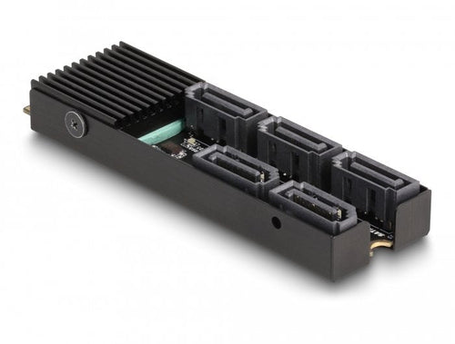 Convertidor M.2 2280 Key B + M Connector Male a 5 X SATA With Disipador — image 1