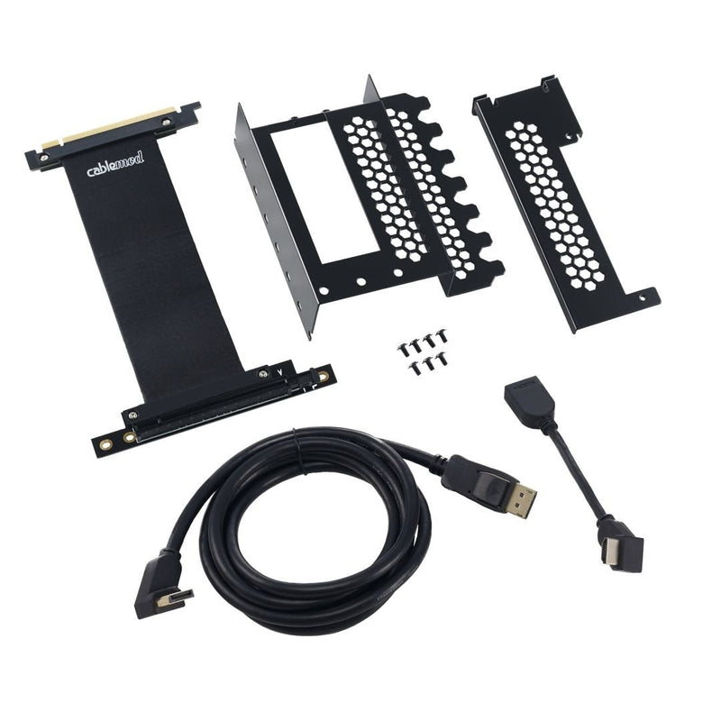 Cablemod Vertikale Grafikkartenhalterung With PCIE X16 Riser Cable 1x DisplayPort, 1x HDMI - Black