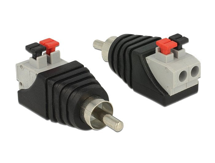 Delock Adapter Rca Male a 2PIN Black 65566
