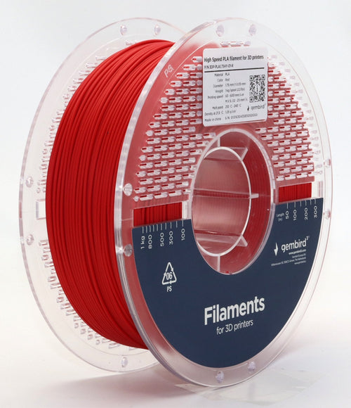 Gembird High Speed Pla Filament Red 1.75MM 1KG — image 1