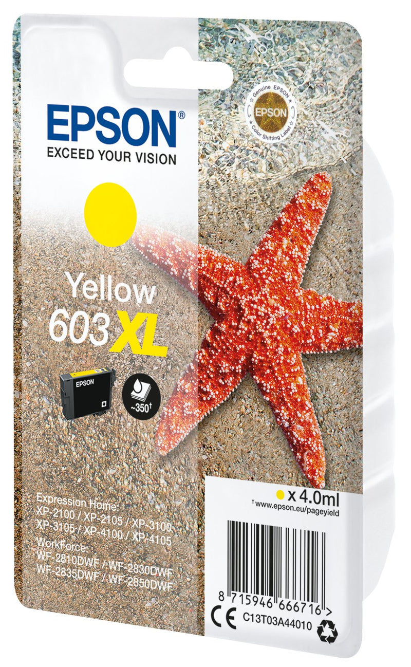 Epson Ink Yellow XL Estrella Mar 1 Ink 603XL RF / Am Single