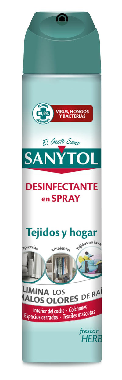 Sanytol Air Freshener Desinfectante Frescor Herbal Home And Tejidos Spray 300ML — image 1
