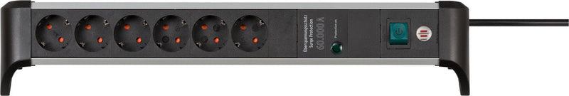 Brennenstuhl Power Strip Alu-office-line Steckdosenleiste 6-FACH With Berspannungsschutz