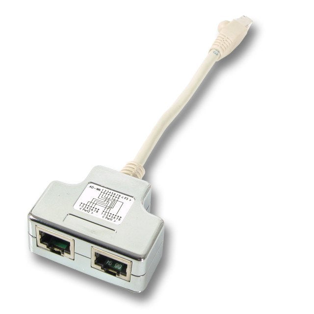 Adapter T Efb CAT.6 2 X 10 / 100BASET Compartir Cables