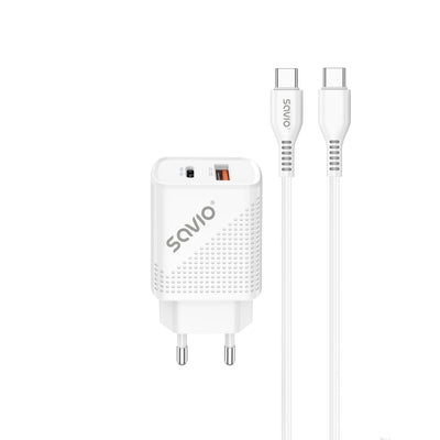 Savio Wall Charger USB Charging Fast 3.0 18W + Cable 1M LA-05 — image 1