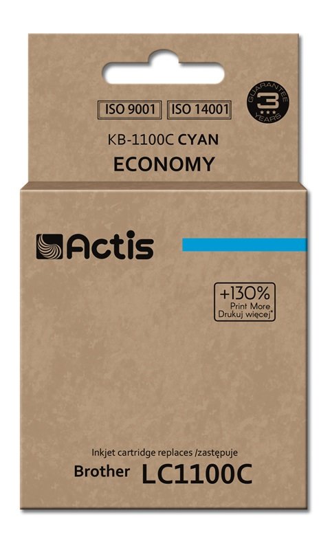 Actis Ink KB-1100C (reemplazo Brother LC1100C / 980C - Standard - 19ML - Cyan)