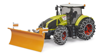 Bruder Claas Axion 950 With Snow Chains And Plough Blade — image 1
