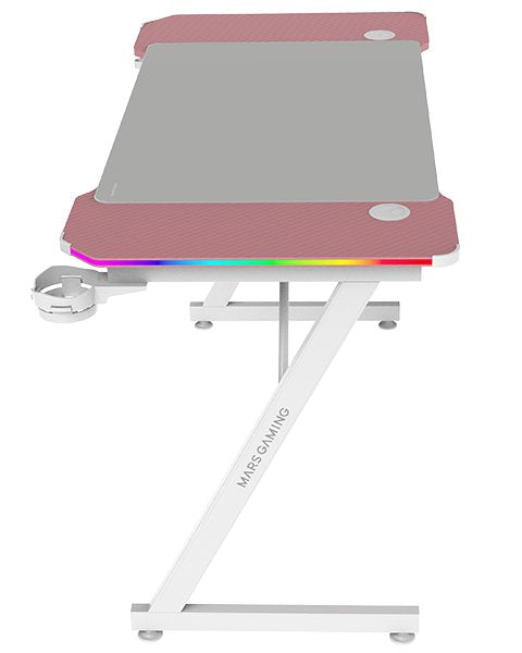 Mars Gaming Desk Gaming MGD-X120 RGB Pink 120X60/ Mouse Pad XXL/ Stands Externos Bebidas And Headphones/ Gesti — image 1