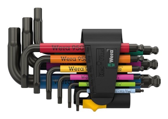 Wera 950/9 Set Of Keys 3 Ángulos Imperial Multicolour Hex-plus