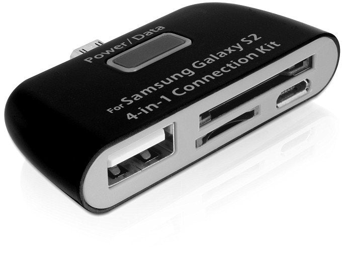 Delock Card Reader External Mobile Connecting Kit 4IN1 + USB Cable (samsung Galaxy Sii) Black