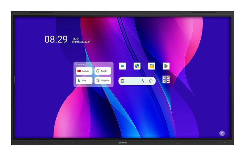 Synetech Taurus Panel Flat Interactivo 165,1CM (65) LCD Wi-Fi 450 Cd M² 4K Ultra HD Black Screen Touchscreen P