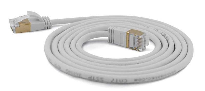 Wantecwire Sstp, Cable Connection CAT.7 Slim And Round Connector CAT.6A, D 4MM, Grey Length 0,25M