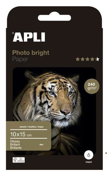 Apli Paper Fotográfico Glossy 240 Gr. Size 10X15 Cm - 100 Hojas - — image 1