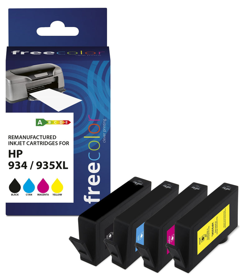 Freecolor Ink HP 934XL Colour Bk C M And Remanufacturado