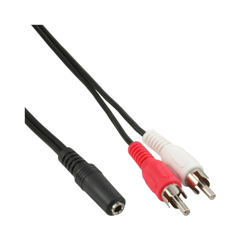 Inline Cable Audio 2X Rca Male a 3.5MM Stereo Female 1M