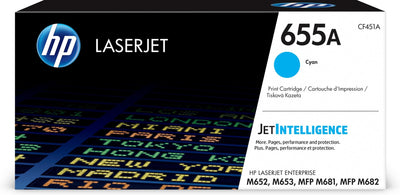 HP Genuine Toner 655A Cyan Laserjet CF451A Colour Laserjet Enterprise M652, M653, Laserjet Enterprise Flow Mfp — image 1