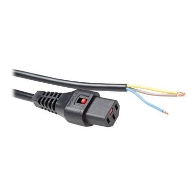Powercord C13 IEC Lock - Open End Black 3M, PC979