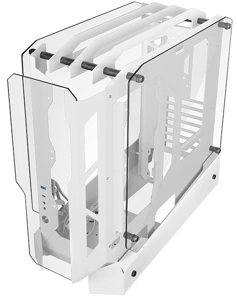 Mars Gaming Box Semitorre ATX Mc-edge White Bahías INT:1X3'5,3X2'5/ 1XUSB3.0/ 1x USB-C 3.0/ Audio In/Out/ Sist
