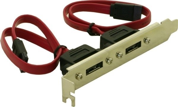 Delock Cable Slot Bracket 2X Int. SATA To 2XESATA