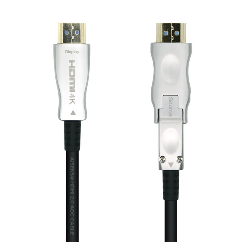 Aisens HDMI Cable V2.0 Aoc Desmontable Premium High Speed / Hec 4K@60HZ 4:4:4 18Gbps, a/M-d/a/M, Black 40M