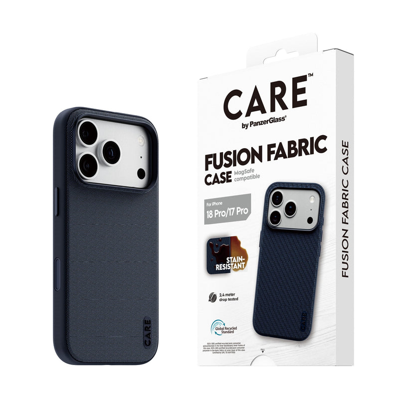 Panzerglass Care By Fusion Fabric Case Blue M. Magsafe Iphone 17 Pro