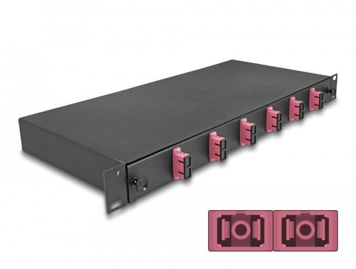 Delock 67002 Box Of Empalme Fibre Optic 19? 6 X Sc Duplex OM4 1U Completamente Montada Lista Empalmar — image 1